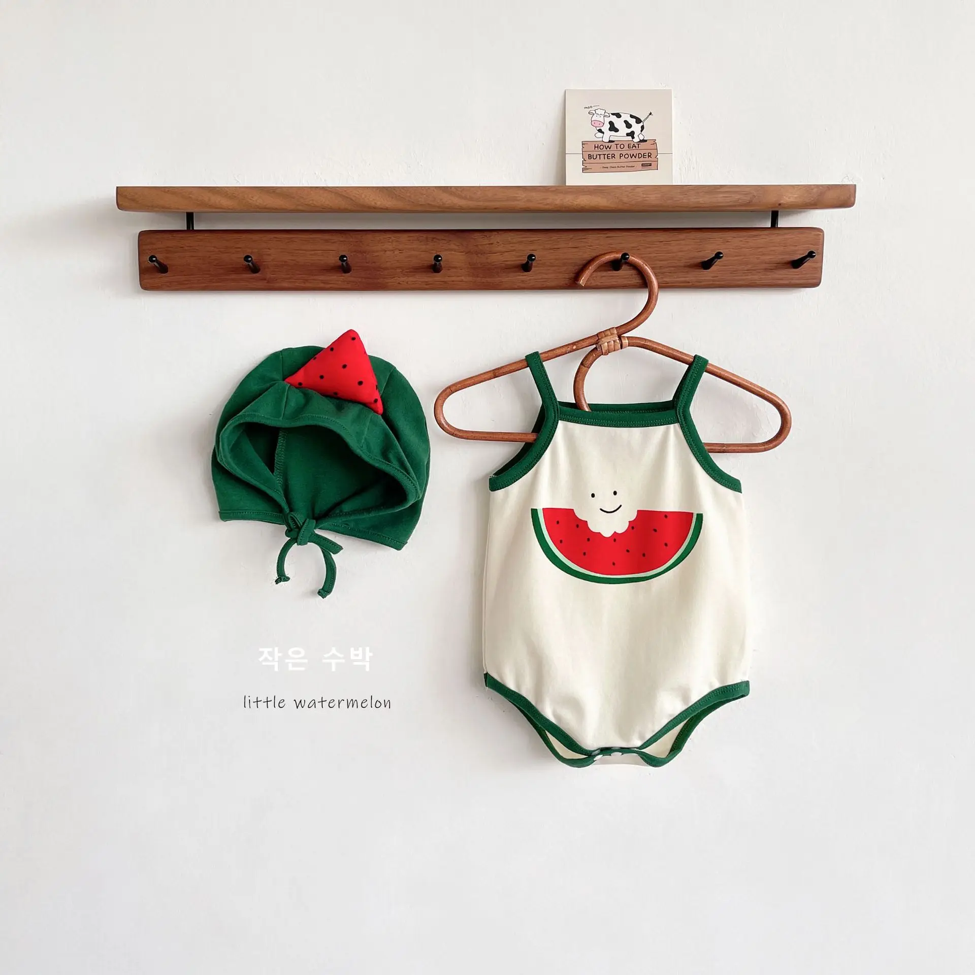 Baby Clothes Summer Thin Style Baby Super Cute Cartoon Little Watermelon Baby Hooded Suspender Boy Girl Rompers