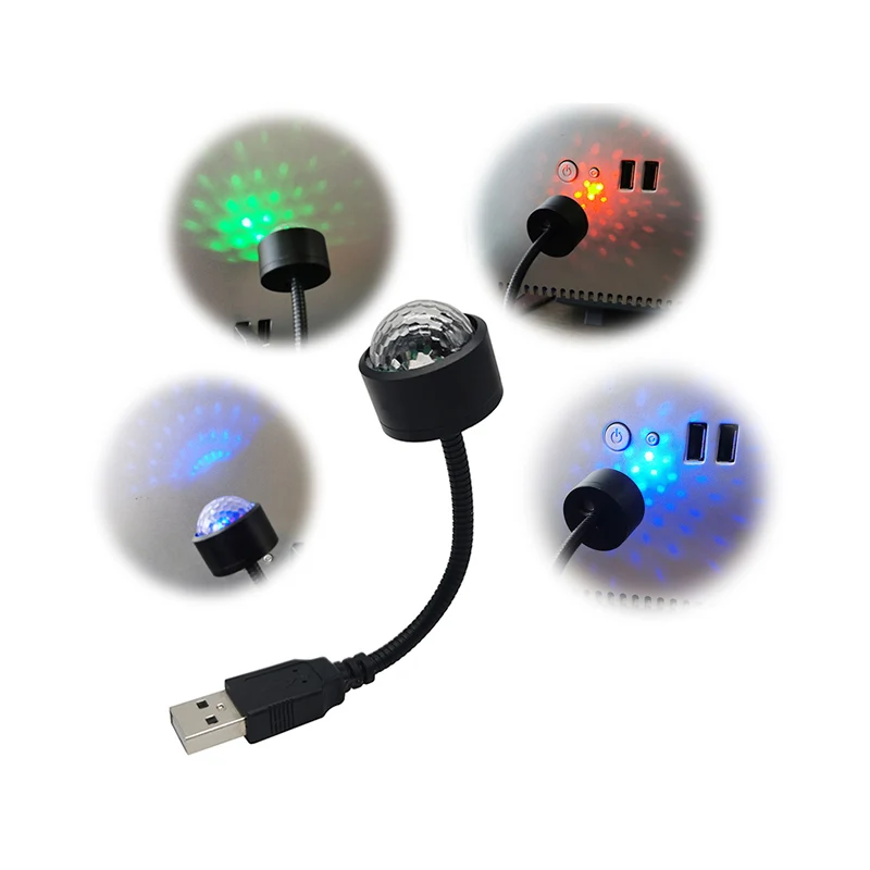 Usb Rgb Led Sfeer Lamp Auto Voice Control Sfeer Licht Auto Verlichting Auto Decoratie Sfeer Verlichting Voor 'S Nachts Rijden