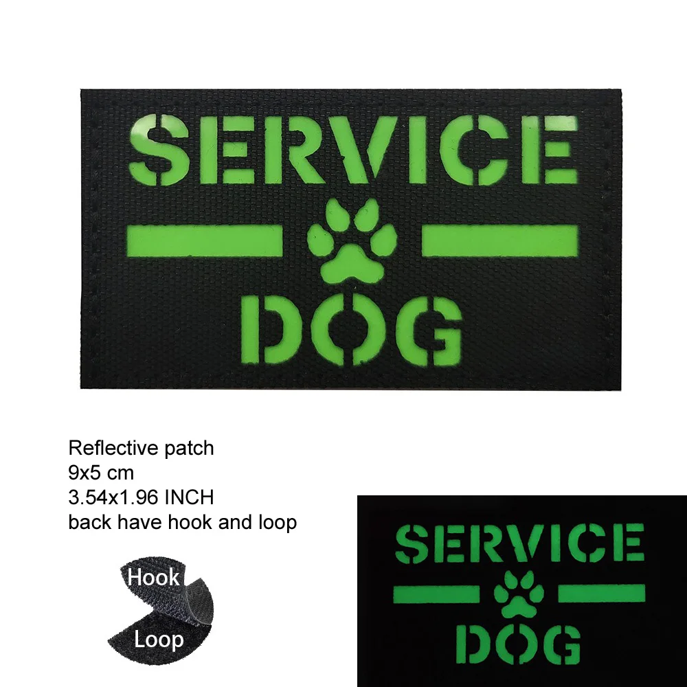 K9 Service Dog Ask To Pet Infrared IR Reflective Tactical Patch K-9 Military Emblem Embroidered Badge Appliques 3D PVC Patch