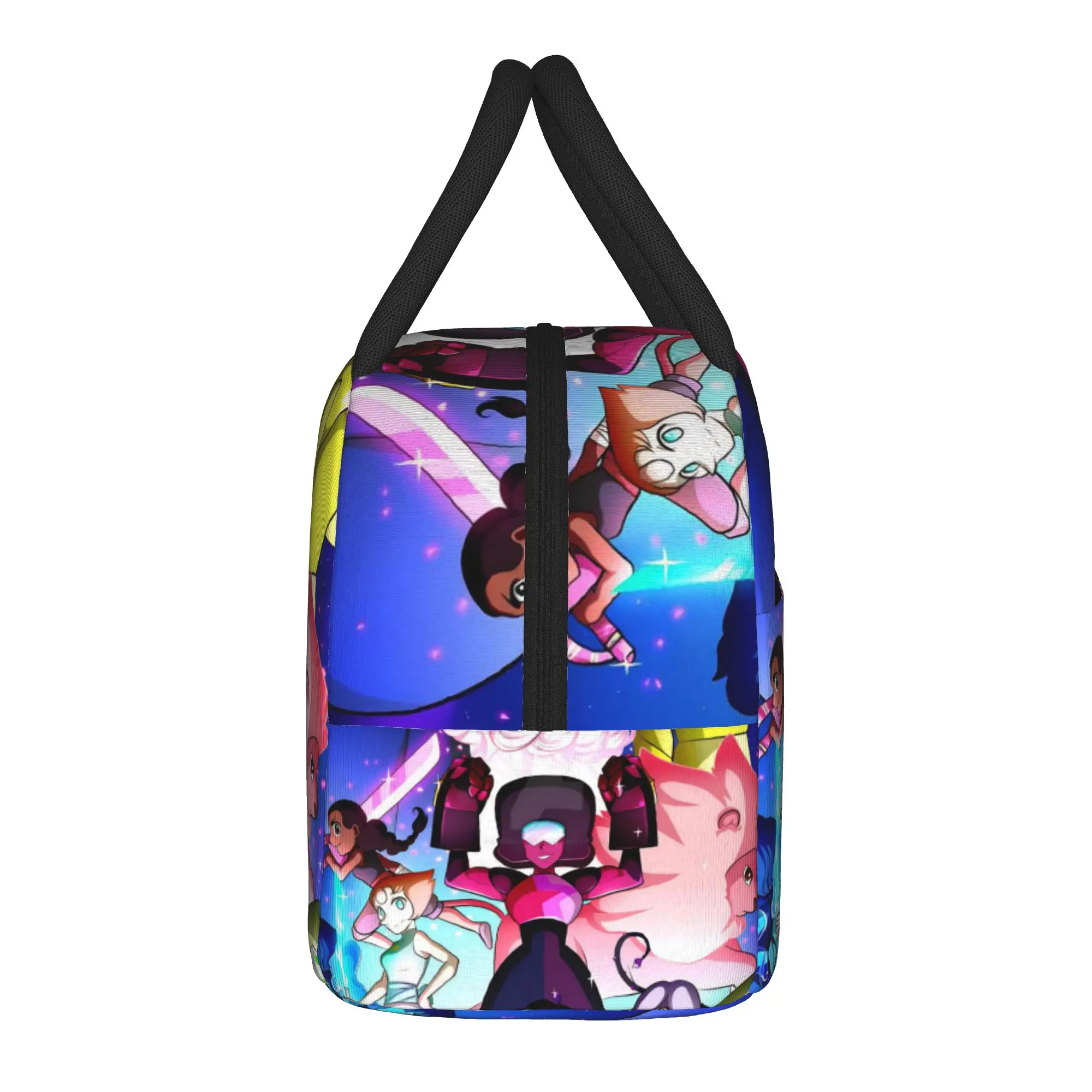 Crystal Gems Steven Universe  Lunch Bag  Casual Lunch Box School Portable Tote Food Bags For Girls Oxford Graphic Cooler Bag