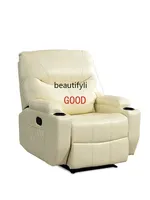 First Class Space Capsule Single Rocking Massage Chair Electric Multifunctional Lazy Sofa Living Room Leather Recliner