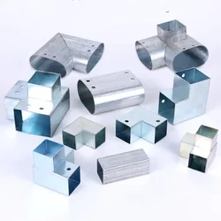 4PCS 40MM 50MM Square tube 90 degree right angle two way three-way iron tube guardrail square tube connector