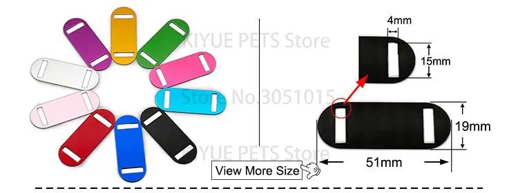 Personalisierte zufällige Mischung, 20 Stück, Aluminium, Hundemarke, Typenschild, Anhänger für Katzenhalsband, Ring, Anti-Verlust-Zubehör – Detail 24