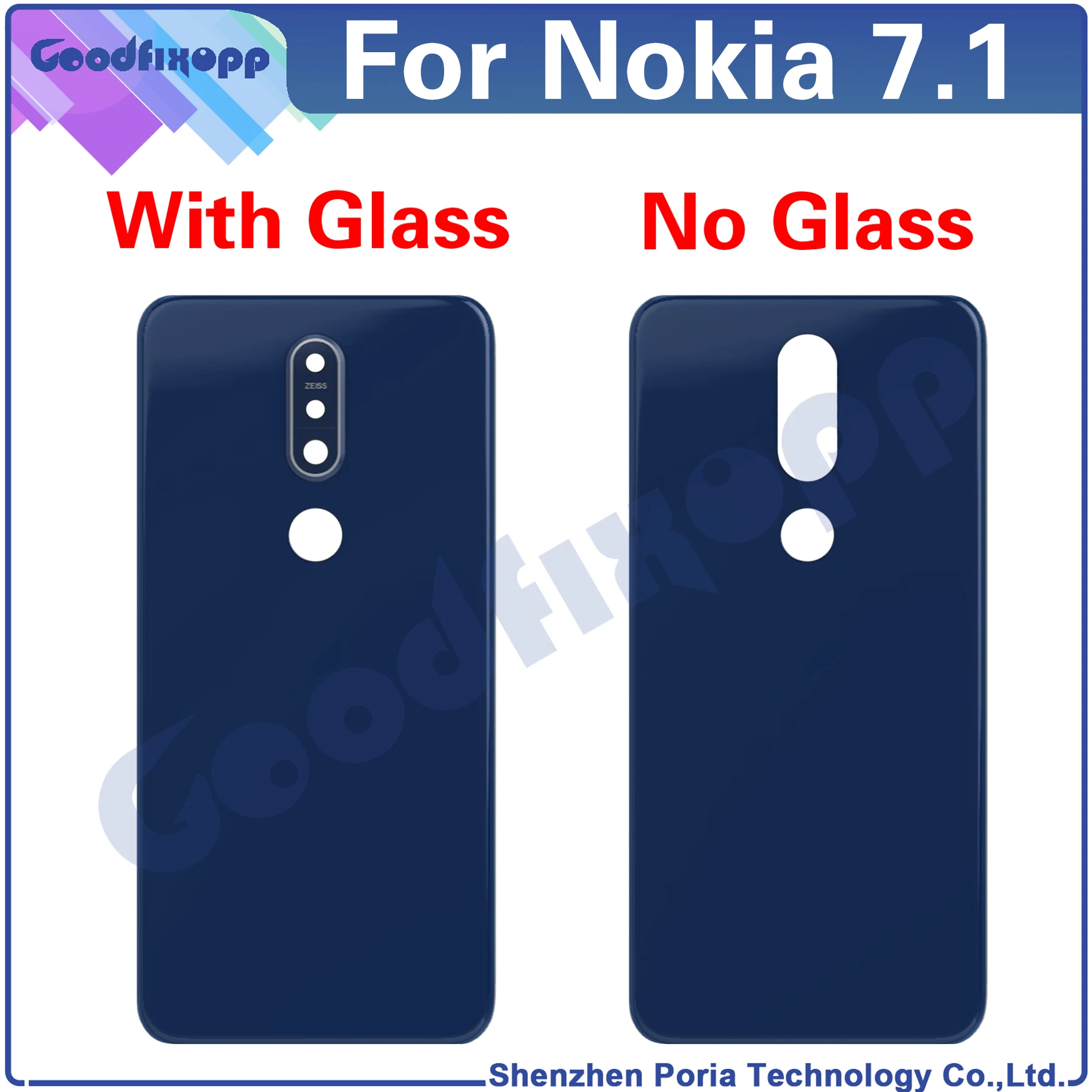 Cover For Nokia 7.1 TA-1100 TA-1097 TA-1085 TA-1095 TA-1096 ​​​Back Cover Door Housing Case Rear Cover Battery Cover