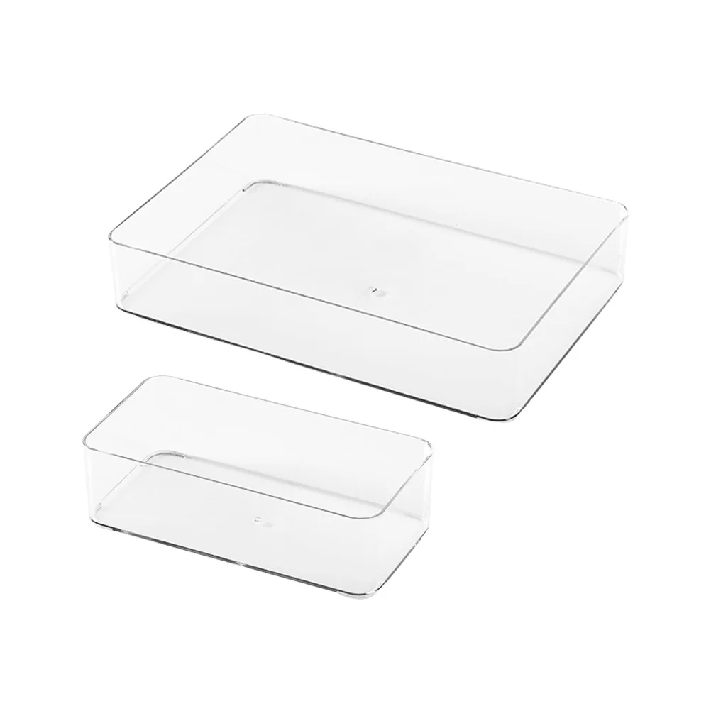 2 قطعة صندوق منظم الأدراج قسط مادة البولي بروبيلين متعددة الوظائف حقيبة للتخزين المنزلية للمطبخ الحمام غرفة نوم إمدادات المنزل