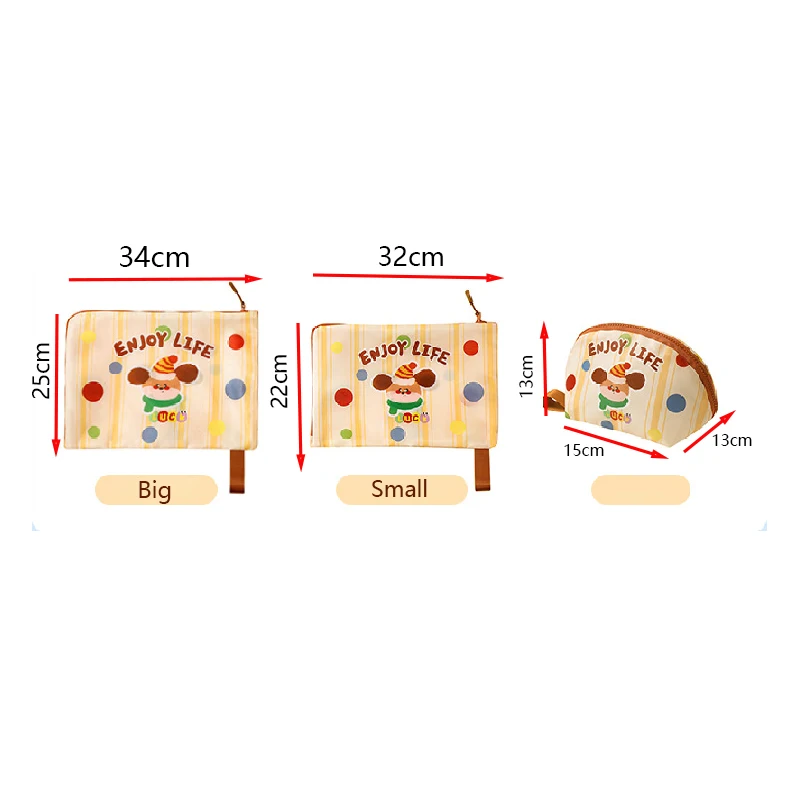 حقائب تخزين مخططة للسفر، ملابس داخلية محمولة لطيفة، مجموعة أمتعة مكونة من 3 منظمات تعبئة يدوية للرحلات