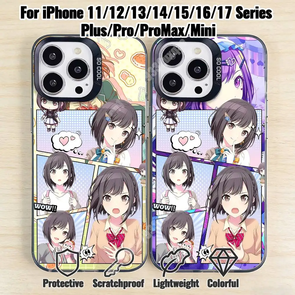 Funda de Silicona Rígida Shinonome E-Ena-S para iPhone 17 16 15 14 13 12 11 Pro Plus Max Mini X XS