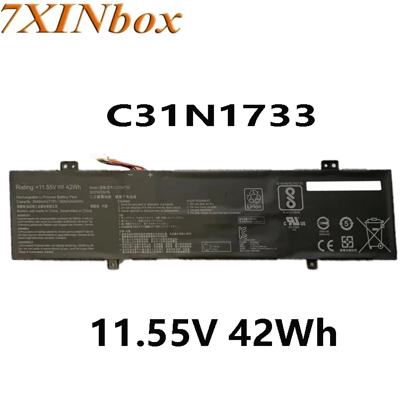 7XINbox C31N1733 11.55V 42Wh Battery for ASUS VivoBook 0B200-02970000 TP412UA TP412UA-EC207T 0B200-02970100 3ICP5/58/78