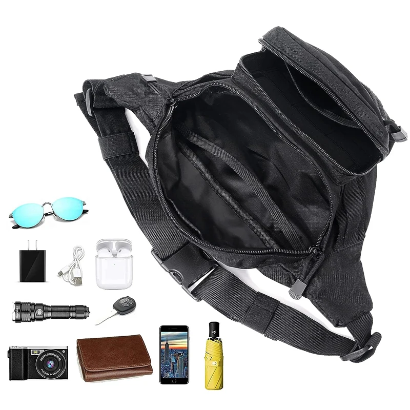 Taktische Gürtel tasche, Outdoor-Hüft tasche Hüftgurt Bumbag Utility-Taschen für Outdoor-Wanderungen Klettern Angeln mit US-Patch