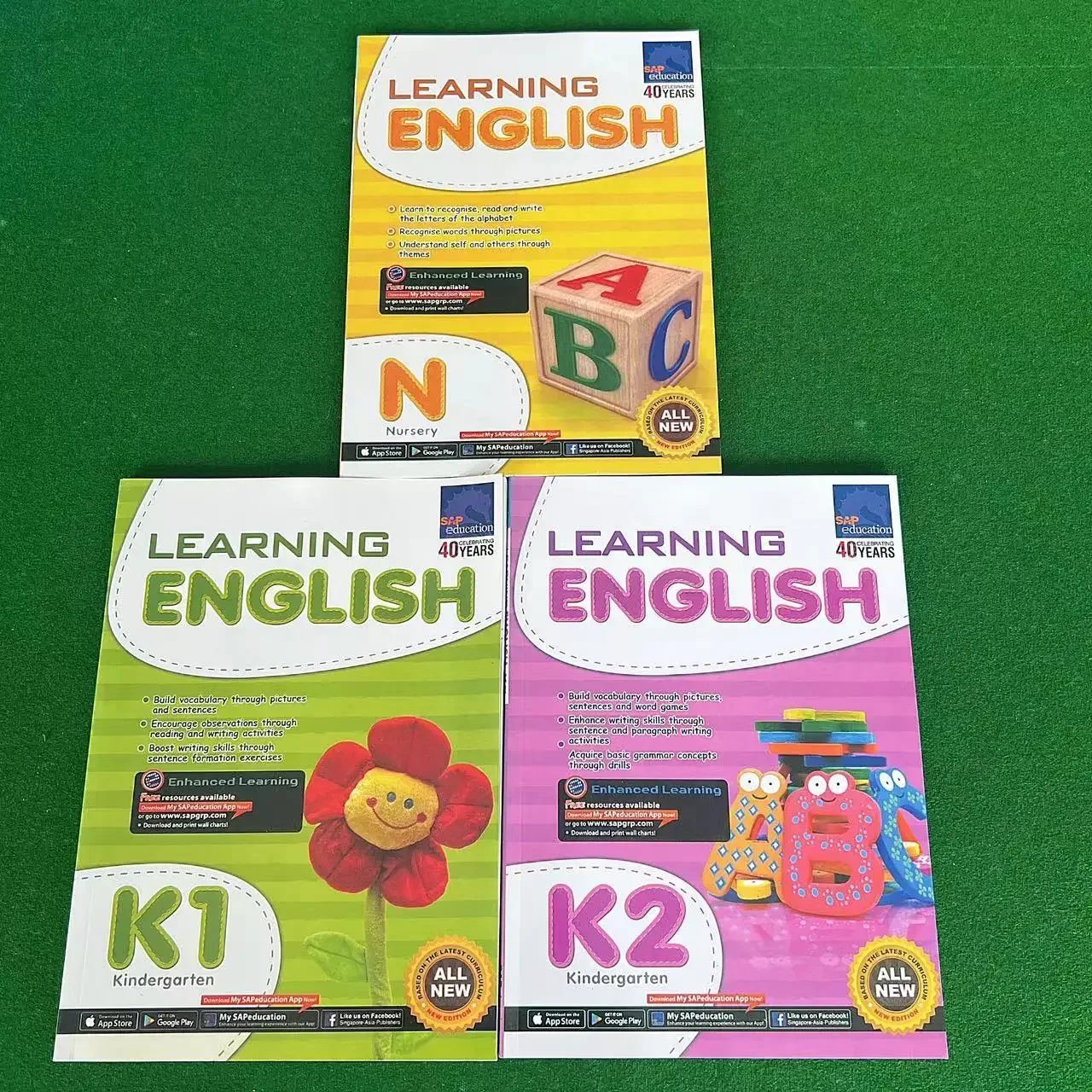 Singapur Englisch Kindergarten-Arbeitsbuch K1K2N 3 Bände