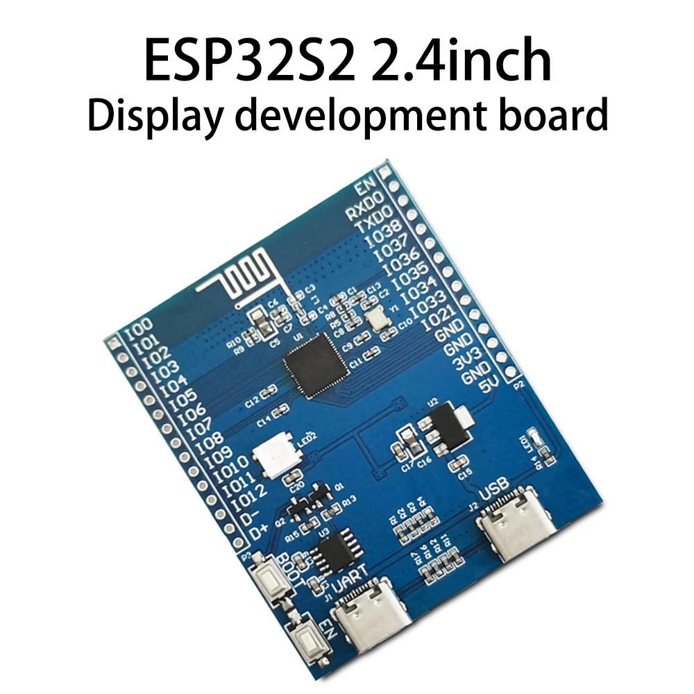 

ESP32-S2 2,4-дюймовый экран дисплея 240*320 CH340K Двойной интерфейс USB Type-C Беспроводной модуль Wi-Fi Вторая макетная плата