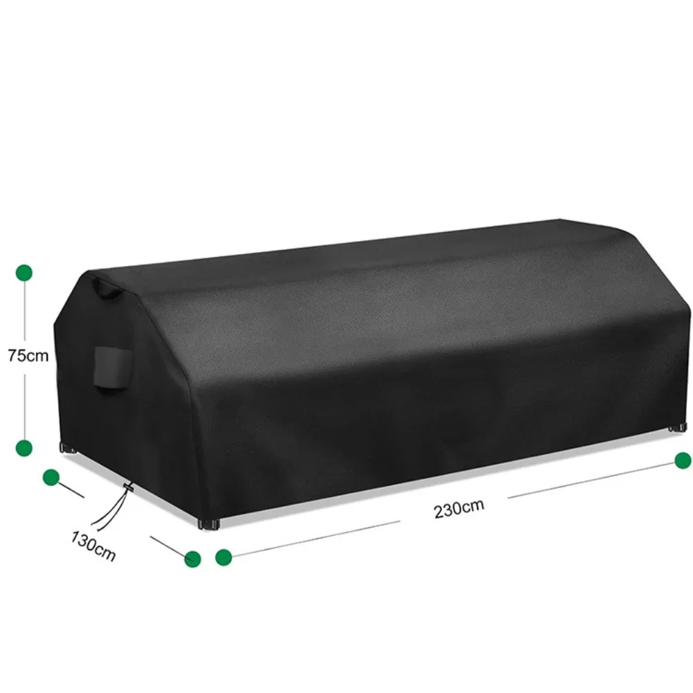 Waterproof Furniture Cover Black Picnic Table Cover 210D Oxford Fabric 420D Oxford Fabric Adjustable Drawstring