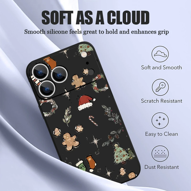 아이폰 17 프로 맥스 케이스 마그네틱 마그세이프 호환 진저브레드 크리스마스 케이스 아이폰 16 프로 맥스 14 13 12 11 16E 에어용