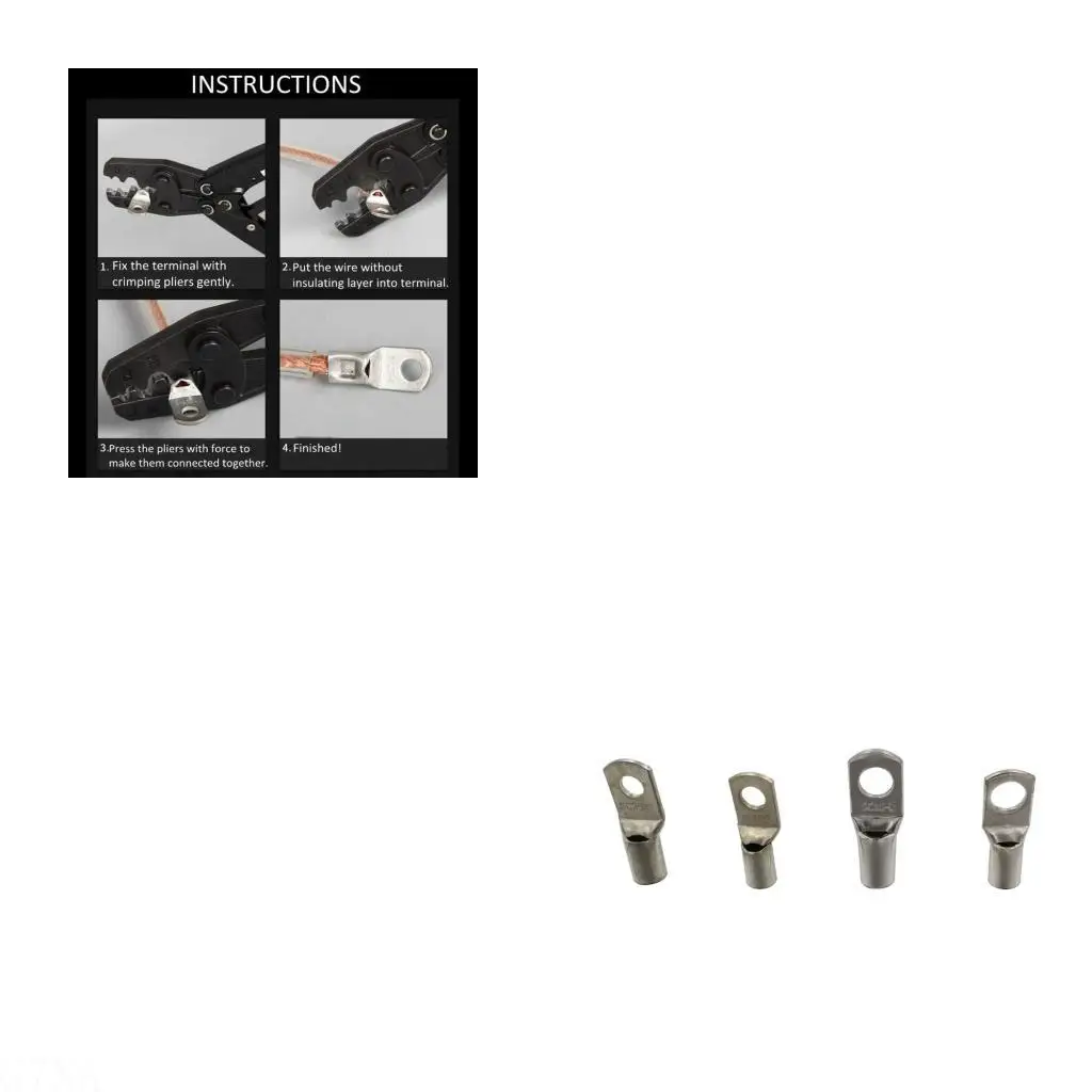 G7NA Automotive Cable End Terminal Set, 120-Piece Tinned Copper Assortment with Eyelet Openings and Plastic Case for Wiring