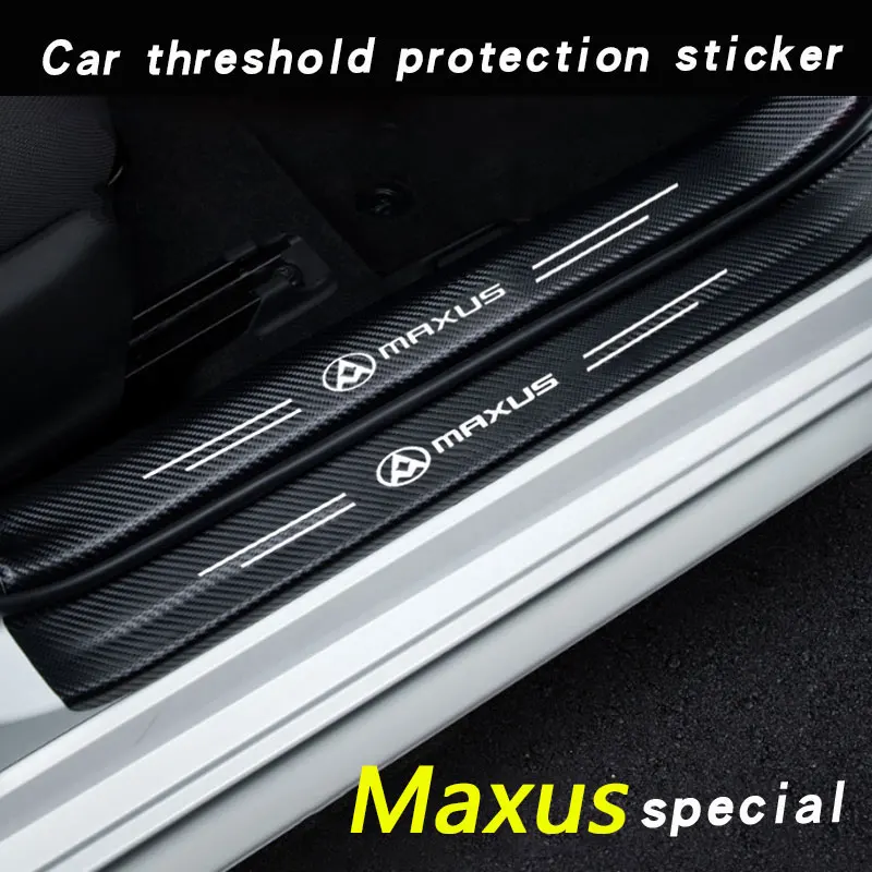 Carbon Sill Welcome pedal Fiber Car Trunk Rear Bumper Sticker for Seat Protection Film For SAIC Maxus T90 Pickup D60 D90 2022