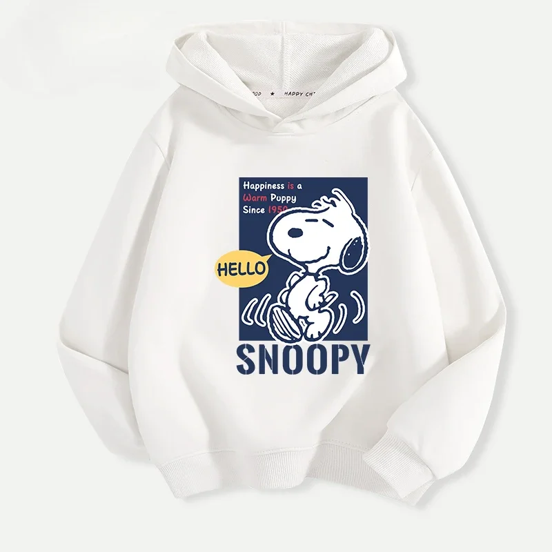 Autumn and Winter Handsome and cute Snoopy Cartoon Anime periphery Boys and girls hoodies Fashion Trend Children clothing hoodie