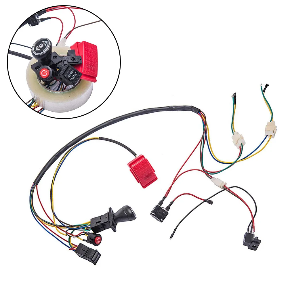 

1 комплект, детский электромобиль, сделай сам, провода управления и переключатель, педаль, защита от перегрузки, комплект для детских электромобилей, аксессуары