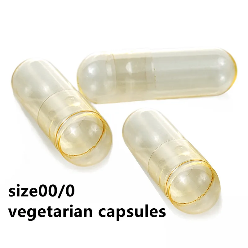 1000pcs Empty Capsules Size 00# 0#   Vegetarian empty capsule Vega Transparent Vegetable Vegan Capsule Health Care Vitamin Pill