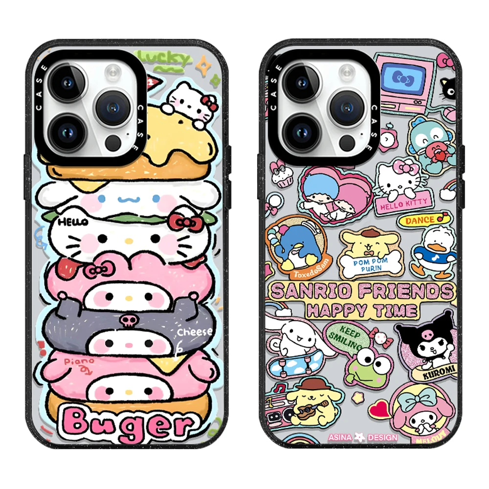 

Cartoon Anime Sanrio Acrylic Phone Case With MagSafe For iPhone 16 15 14 13 12 11 Pro Max Plus Cute Anti-drop Back Cover