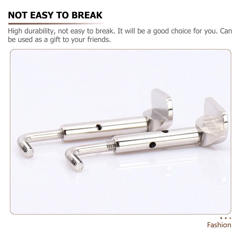 

2Pcs Rustproof Zinc Alloy Violin Chinrest Screws Smooth Polished Surface Replacement Parts Accessories