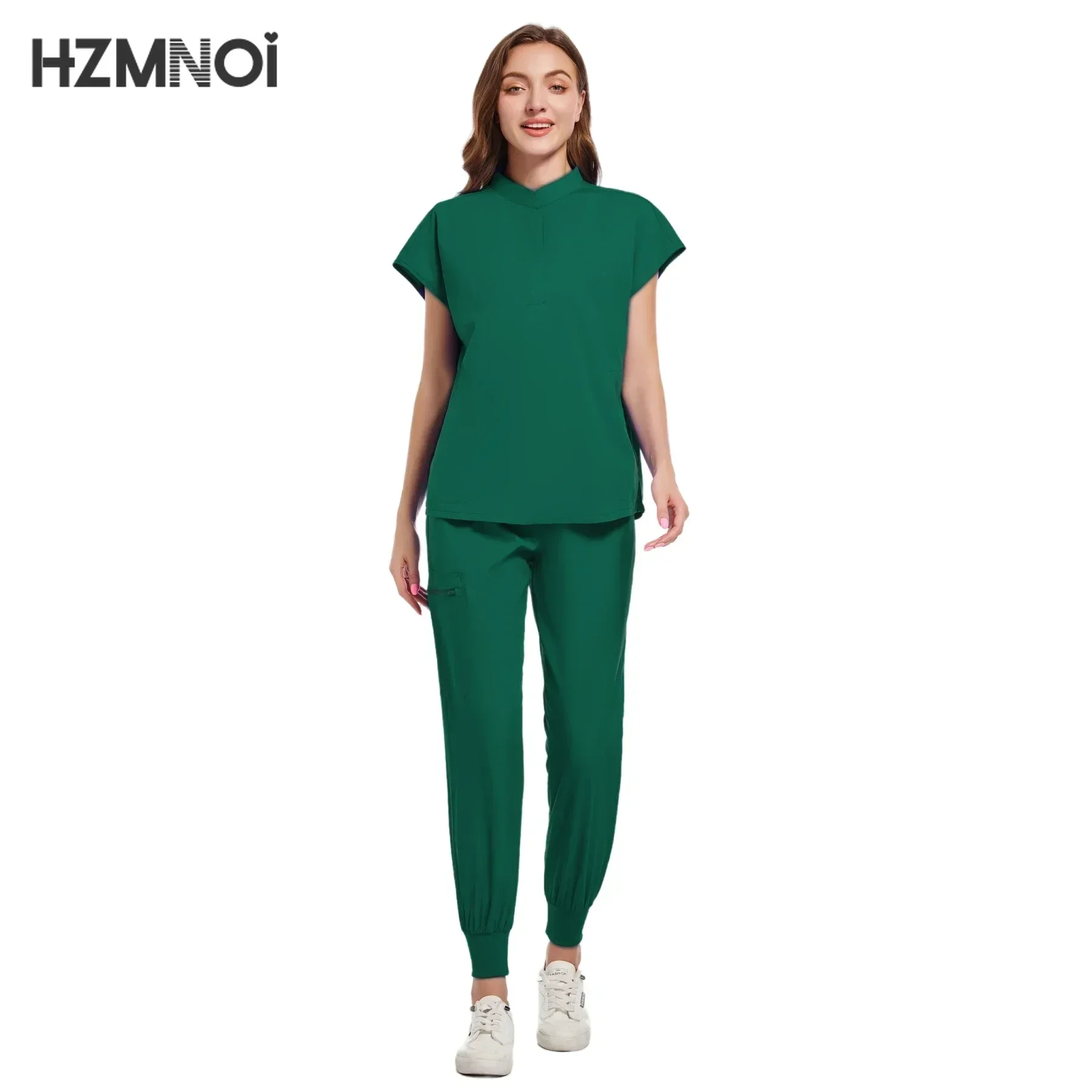 Unisex manga curta enfermeira uniforme, Medical Scrubs conjuntos, Multicolor, Hospital, Doutor, Workwear, Oral, Dental, Cirurgia