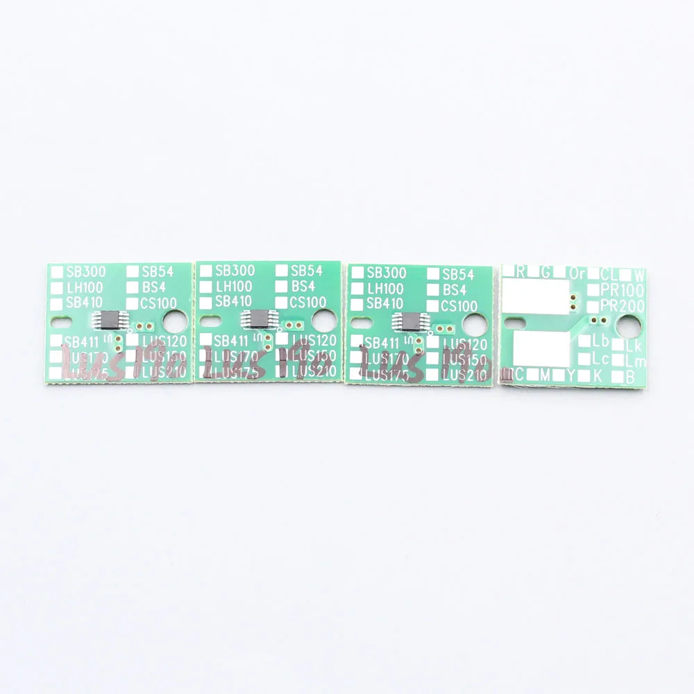 

1000ML 6 Colors LUS 190 Chip for Mimaki UJV100-160 Printer LUS190 Ink Bottle Chip C M Y K W CL