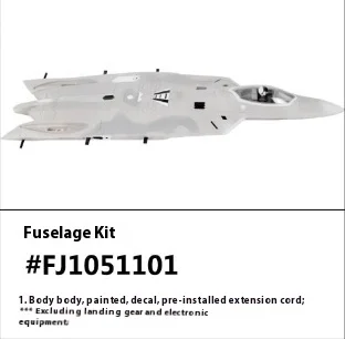 FreFukF-22 64mm Raptor Accessoires d'avion, Fuselage, Ailes principales, Cockpit, Ailes de queue, Stickers de train d'atterrissage