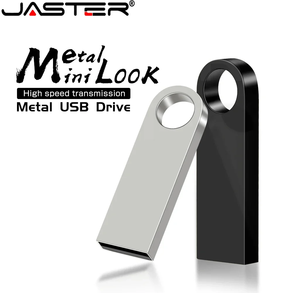 미니 메탈 USB 2.0 플래시 드라이브, 고속 펜 드라이브, 무료 키 체인 메모리 스틱, 크리에이티브 선물 U 디스크, 64GB, 32GB, 16GB, 8GB, 4GB