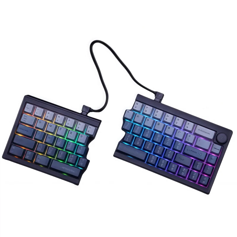 Split65 Split Wireless Mechanical Keyboard Customized Tri-Mode Full Key Hot Plug Macro Program Backlight Effect Gaming Keyboard