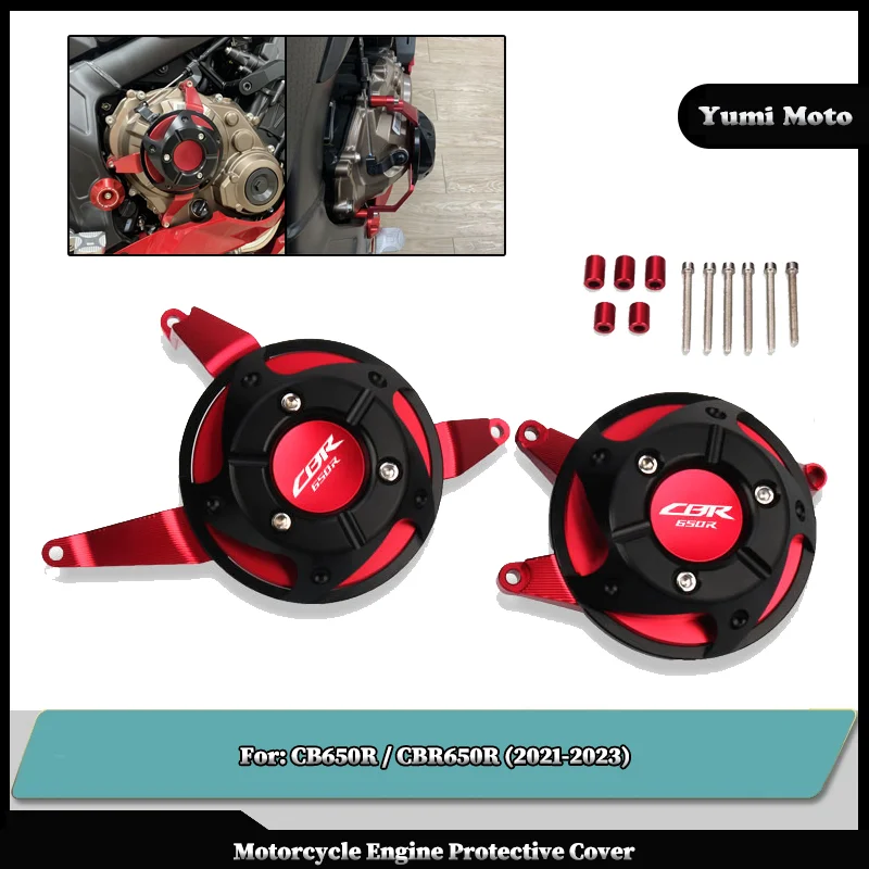 

Для HONDA CB650R CBR650R CB CBR 650R 2021-2023 мотоциклетный защитный чехол для двигателя с ЧПУ, обтекатель, ползунки, Crash Pad