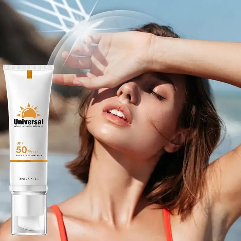 

Отбеливающий солнцезащитный крем для лица и тела SPF50 + освежающий водостойкий УФ-защита, нежирный солнцезащитный крем для лица, 50 мл