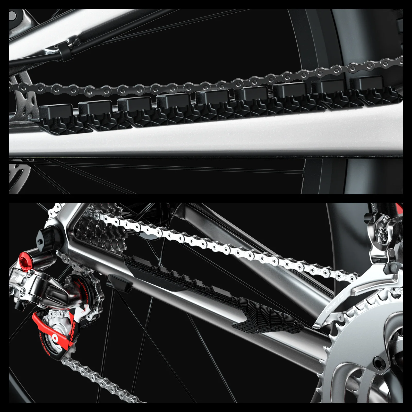 3D Silicone MTB Chain Posted Guards Road Bike Frame Scratch Resistant Protector MTB Bicycle Care Guard Cover Protective Sticker