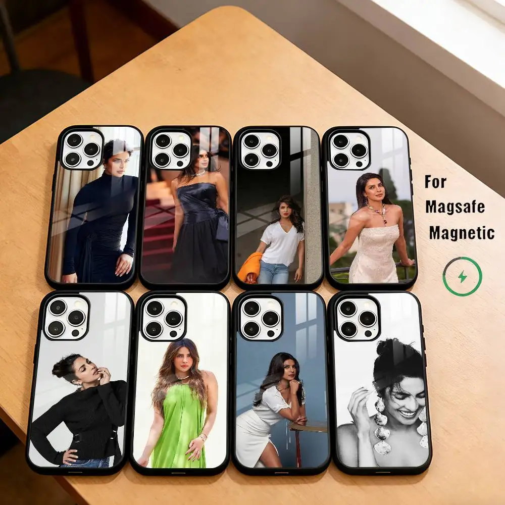 

I-Indian goddess P-Priyanka C-Chopra Phone Case For iPhone17,16,15,14,13,12,11 Plus,Pro Magnetic with Magsafe Wireless Charging