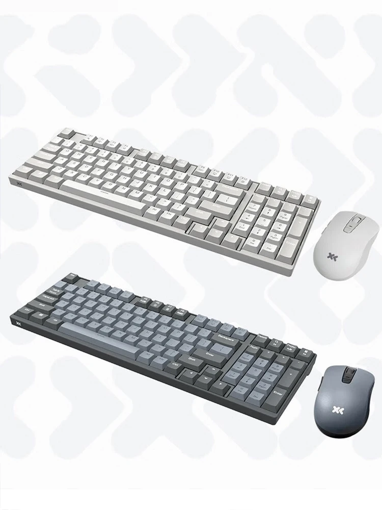 Bezprzewodowy zestaw klawiatury i myszy Lenovo Xiaoxin K1 K1P do pracy, pisania, odporny na zachlapania, ergonomiczny, regulowany DPI 1600, do biura, Windows