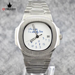 NH35 watch 43mm Who cares Men's Automatic Mechanical Watch NH35 Automatic Movement Sapphire Glass 10Bar Waterproof