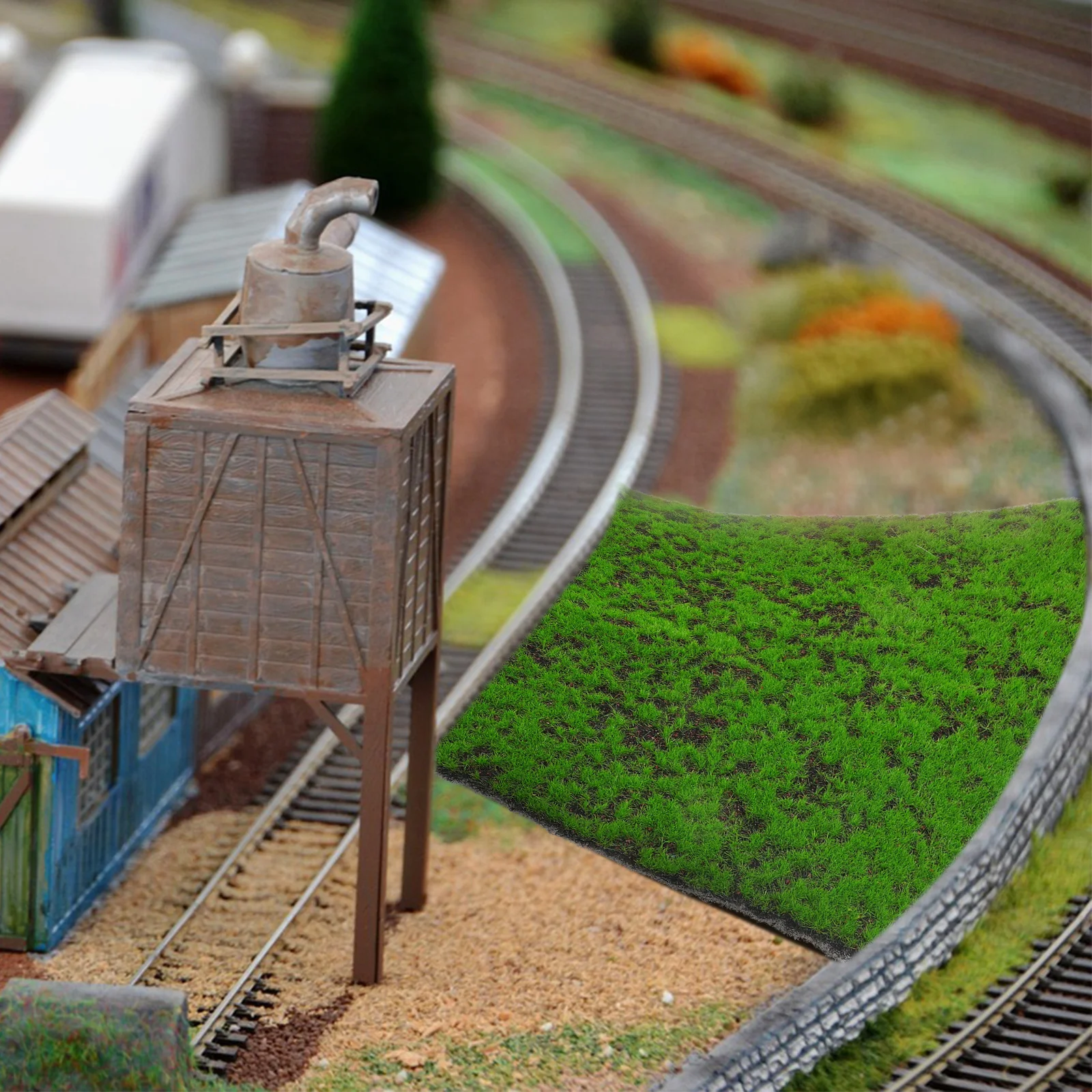 

Simulation Green Turf Artificial Grass Mat Realistic Shape Color Garden Decor Landscaping Prop Indoor Outdoor Use