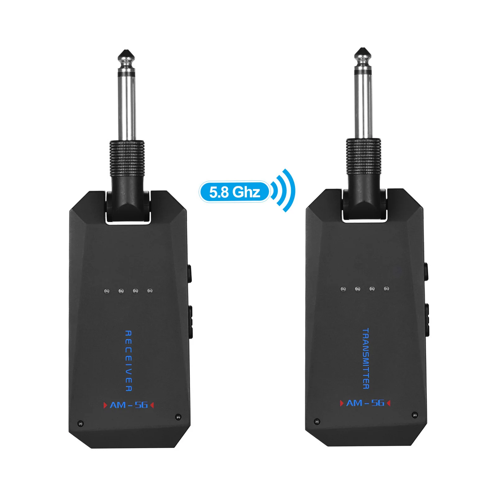 ammoon AM-5G Wireless 5.8G Guitar System Rechargeable Audio Transmitter and Receiver ISM Band Guitar Amplifier Accessories