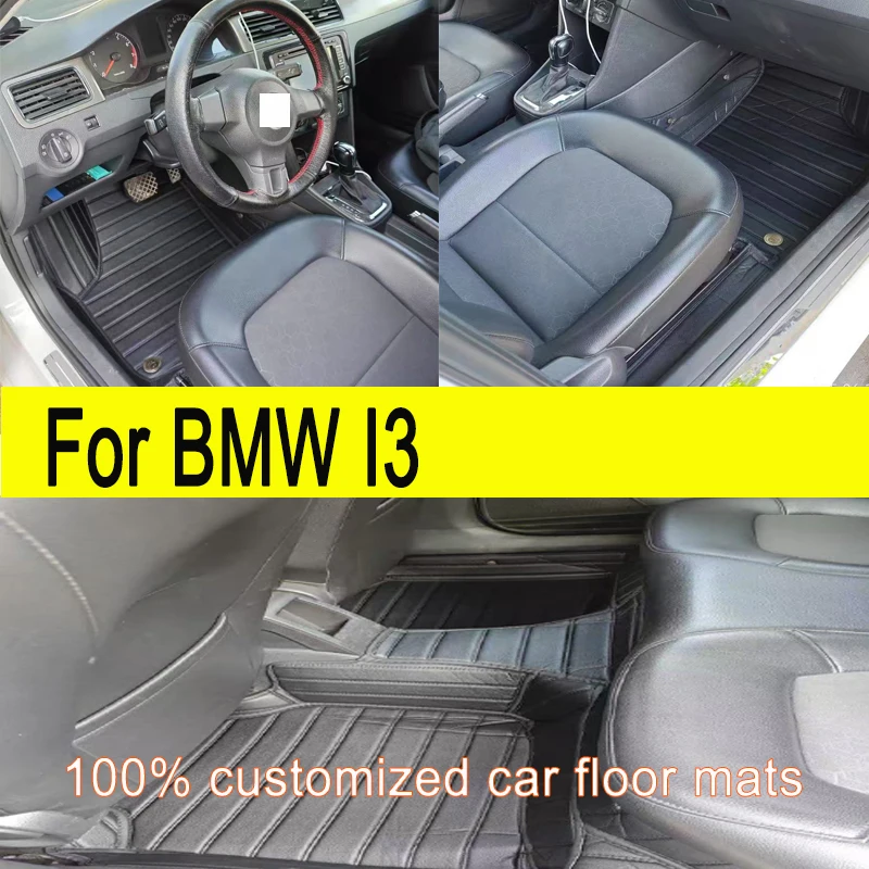 

Custom Automotive Car Floor Mats For BMW I3 2011 2012 2013 2014 2015 2016 Auto Luxury Leather Men Women Car Mats Full Coverage