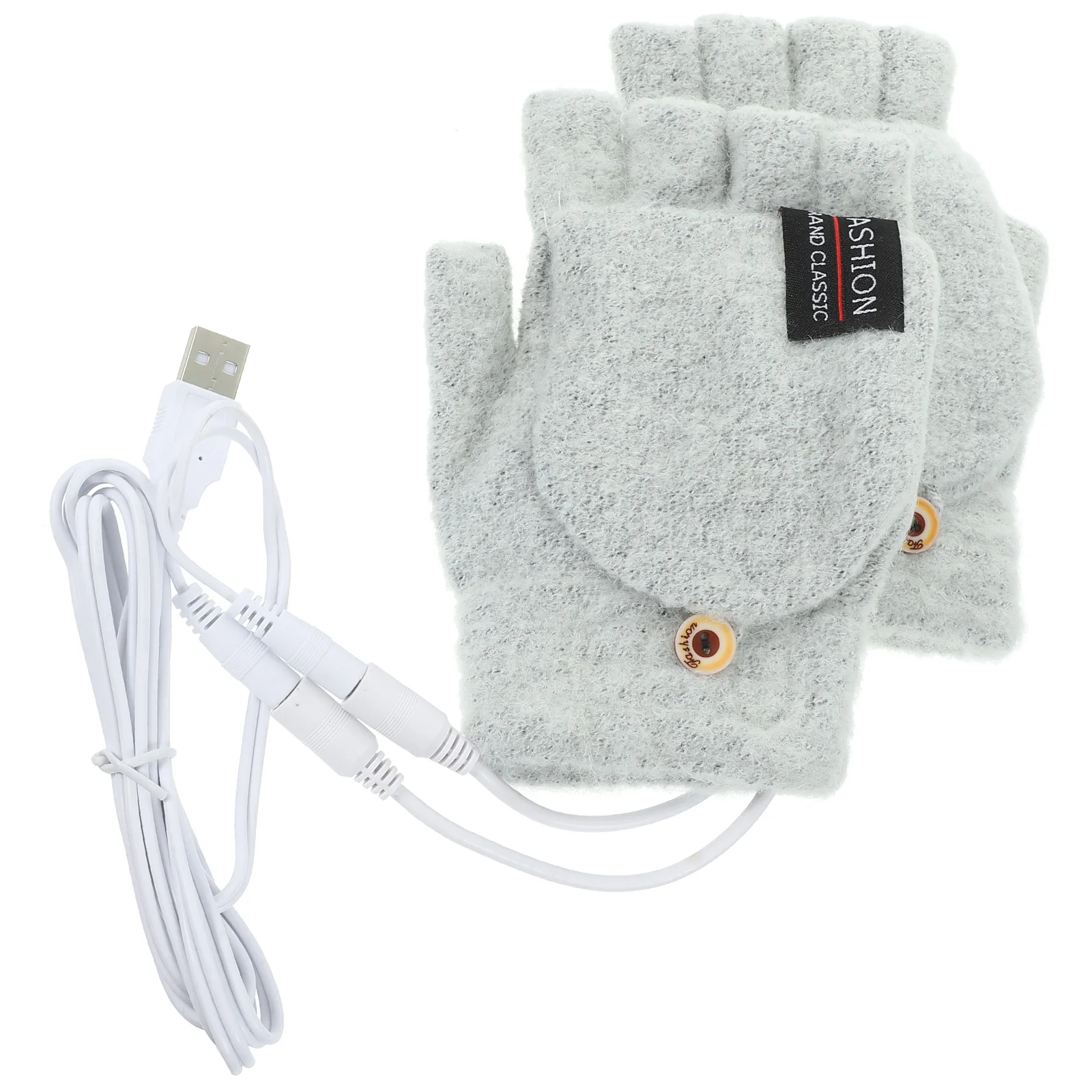 

Chargeable Heating Gloves Woman Heated Mitt Knitting Gloved Winter Hands Warmer