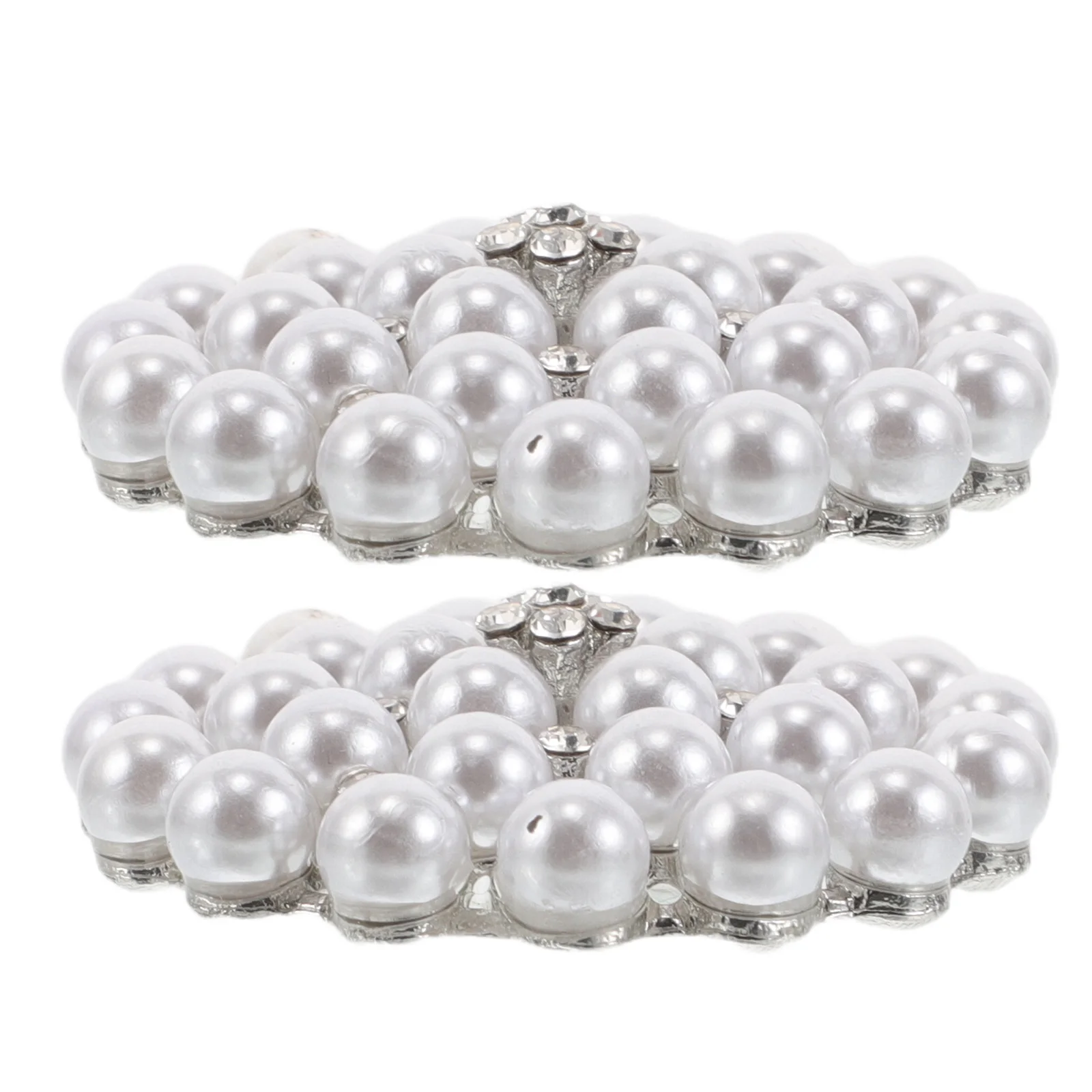 

2Pcs Pearls Rhinestone Shoe Clips Floral Shape Luxury Wedding Bridal Sandal Decorative Shoe Charms Clog Shoes Flower