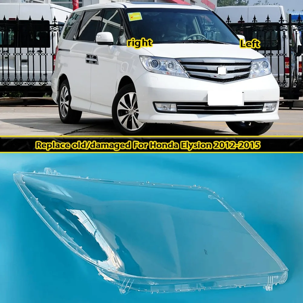 

Headlight Shell Plexiglass For Honda Elysion 2012 2013 2014 2015 Headlamp Cover Lens Transparent Lampshade