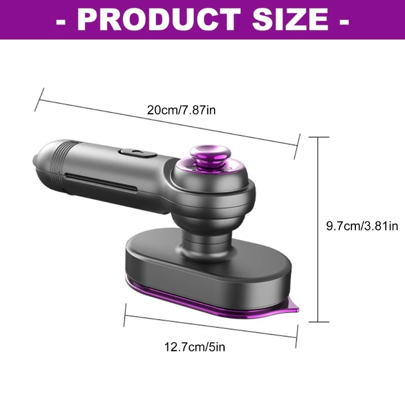 Portable Clothing Steamer Rapid Wrinkles Removals Systems Ergonomic Handle Suitable for Dorm Office Vacation Essential