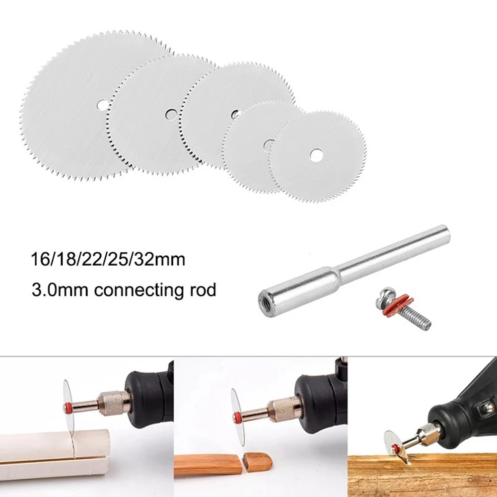 Mini lame de scie circulaire, disques métalliques, meulage électrique lointain, outils à main de coupe, ensemble de mandrin de coupe, perceuse électrique à bois, 6 pièces