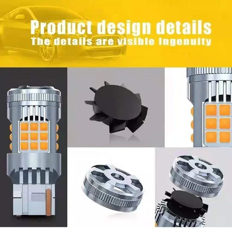 1/2 قطعة السوبر مشرق 30 واط 1156 BA15S BAU15S 1157 PY21W T20 7440 LED لمبات عالية الطاقة 3000LM استبدال للسيارة عكس الضوء
