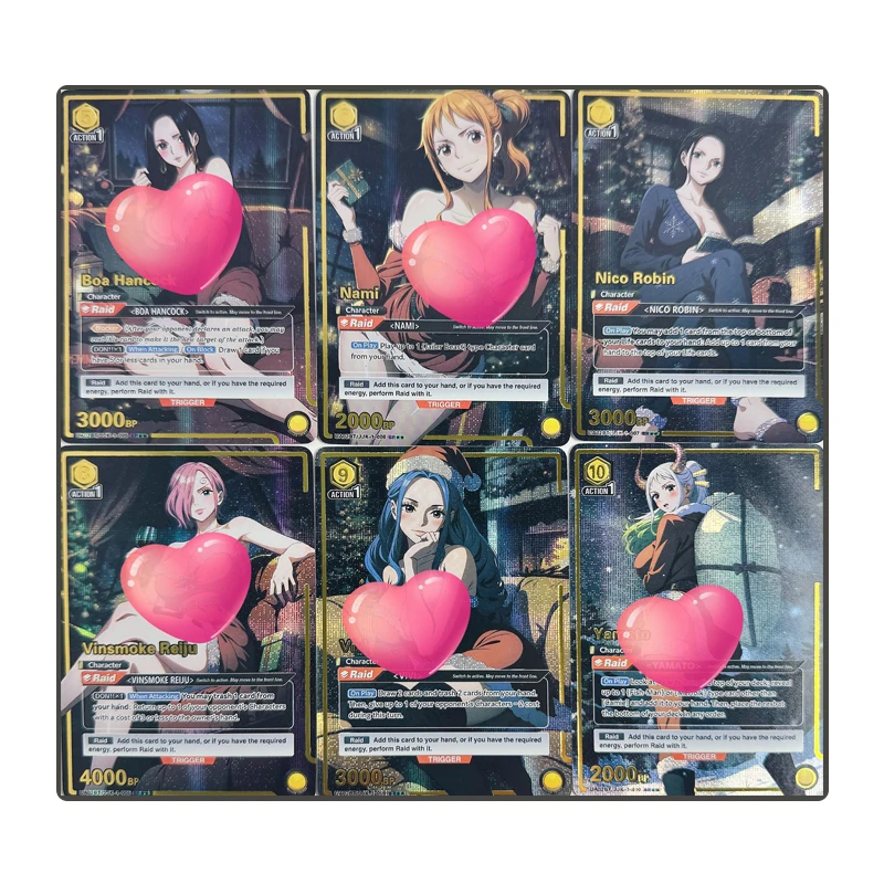 Anime ONE PIECE Diy Homemade Card cartoon character Persona Yamato Nami Nico Robin Collectible card toy Christmas birthday gift