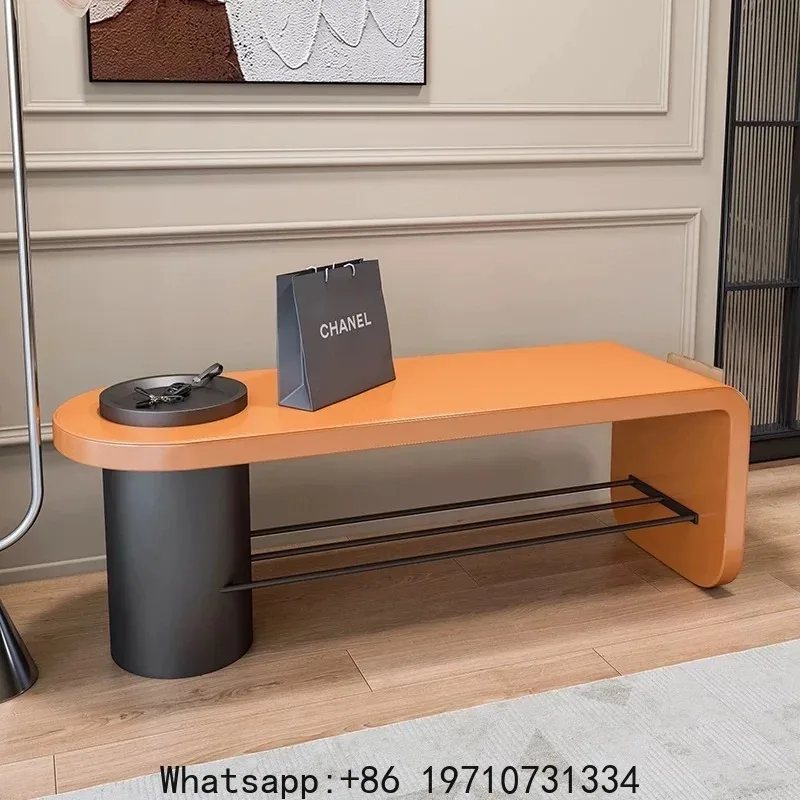 

Nordic Creative Door Comfortable Shoe Changing Benchs Home Living Room Leisure Sofa Bench Light Luxury Designer Bedroom Benchs