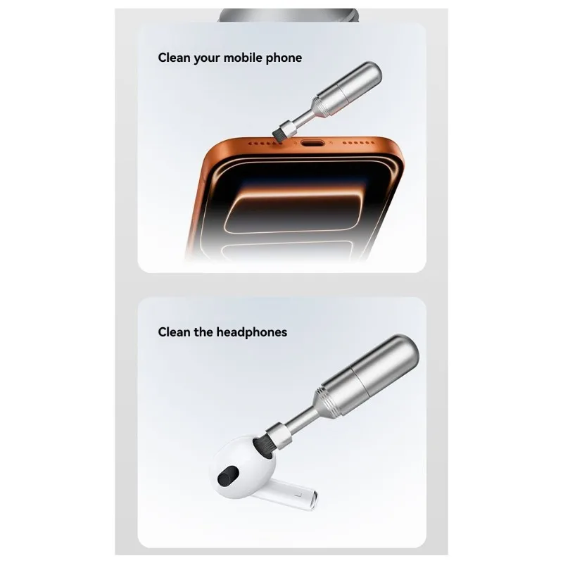 A13E-قاذ بطاقة SIM محمول متعدد الوظائف وقلم تنظيف سماعة الأذن، سلسلة مفاتيح من سبائك الألومنيوم مع تصميم معلق مضاد للفقدان