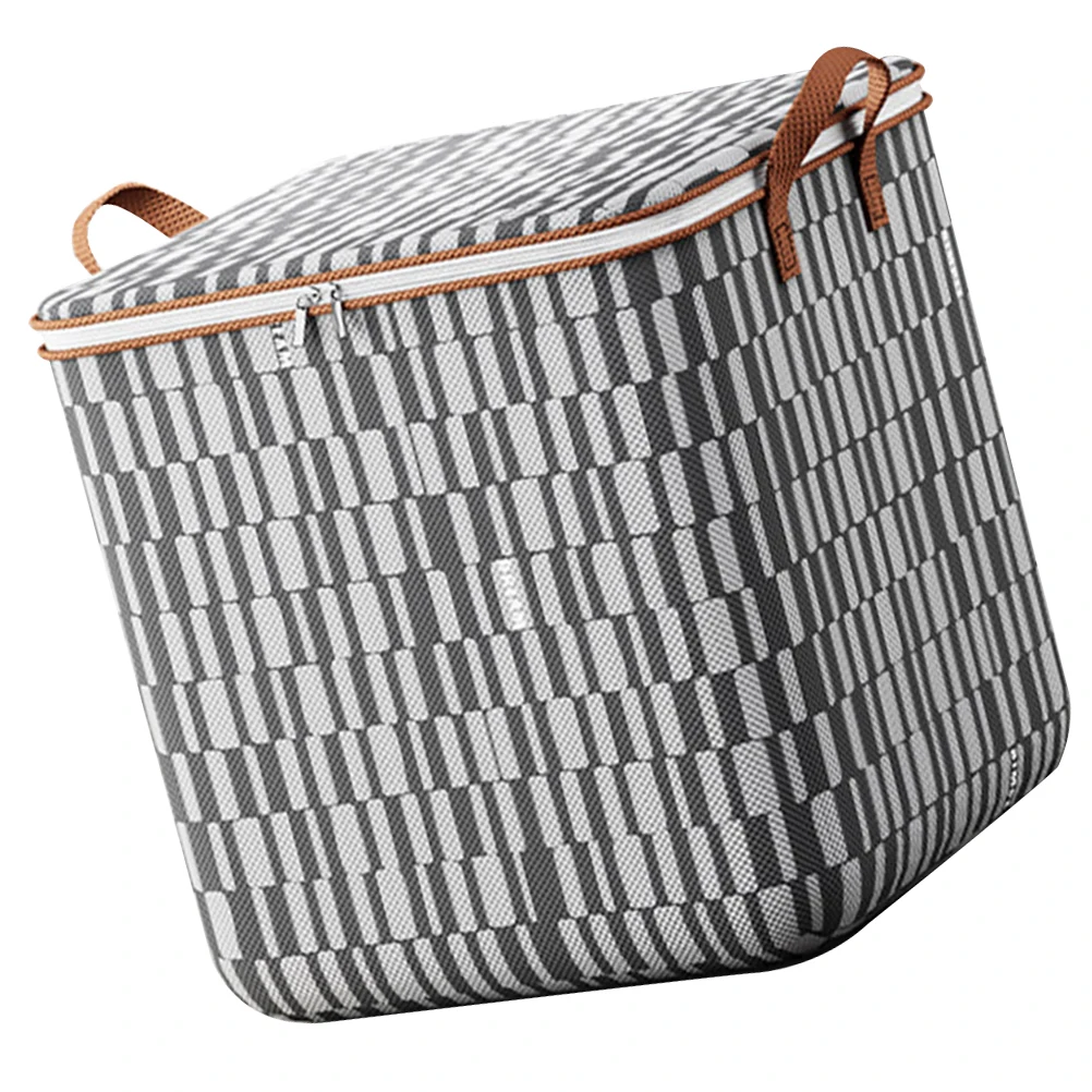 

Large Capacity Quilt Storage Bag Gray Striped 100L Non Woven Fabric ganizer Foldable Clothes Box Blanket Bedding