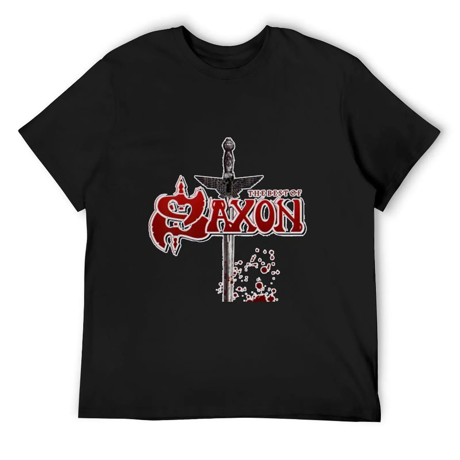 

sax02 English heavy metal band saxon T-Shirt street wear vintage t shirts sports fans mens t shirts top quality