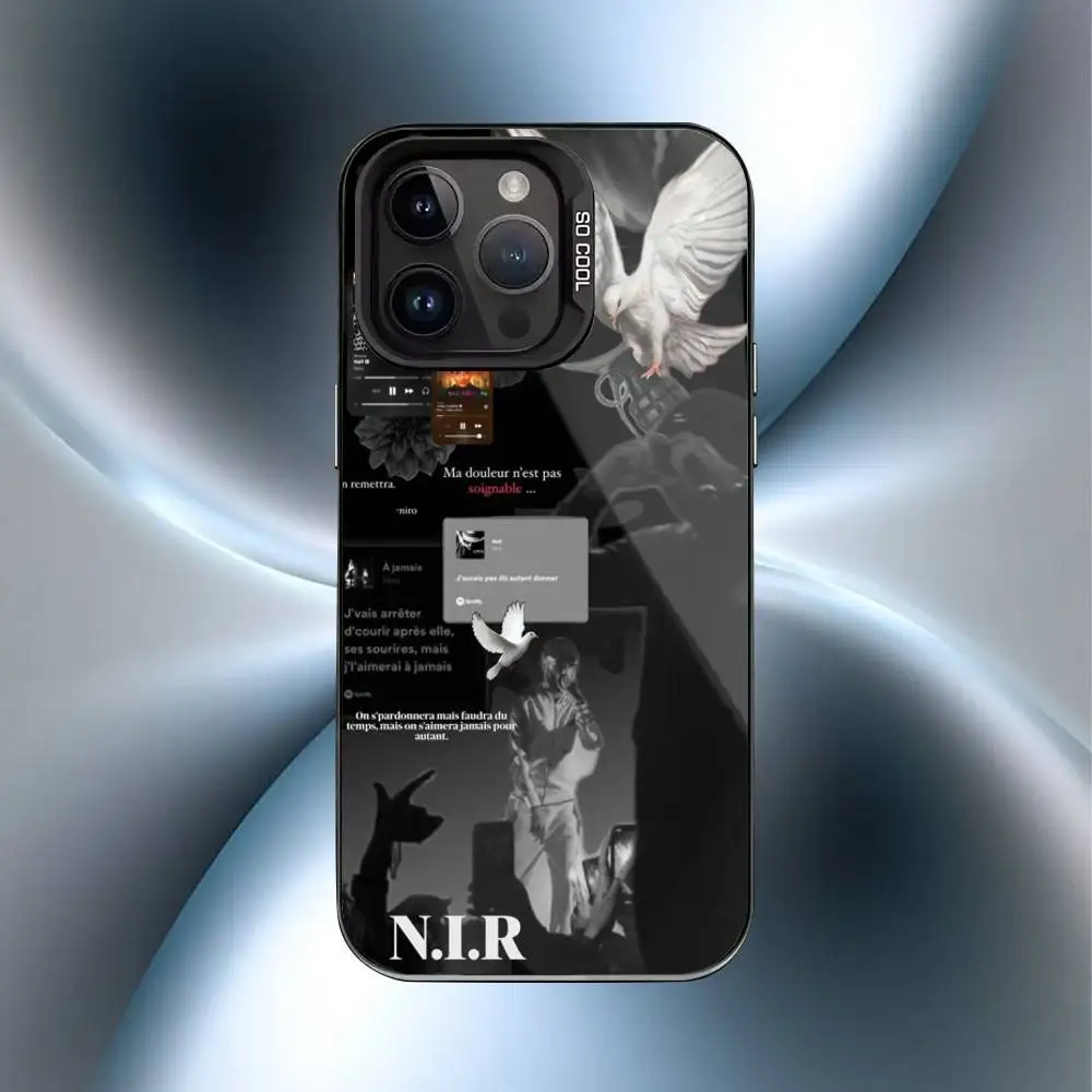 Чехол для телефона N-NIRO OX7 для iPhone 17,16,15,14,13,12,11 Plus, Pro Max, черный матовый противоударный чехол Candy